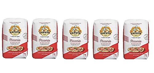 Caputo Farine premium de type « 00 » pour pizzas italiennes, 5 sacs de 1 kg