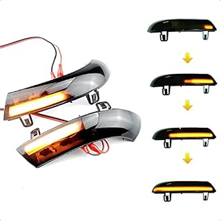 cantondz 1Pair LED Dynamic Turn Signal Light Side Wing Mirror Indicator Compatible With VW GOLF 5 GTI Jetta MK5 Passat B5.5 B6 Sharan Superb