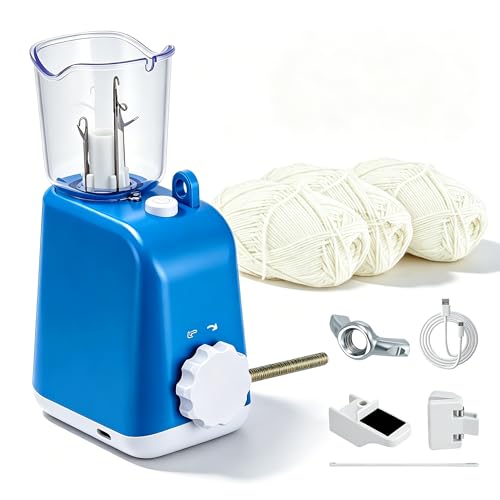 French Knitting Machine Electric i Cord Maker Tool with 3 x Yarn(Random colors) Automatic Mill i-Cord Knitter with Variable-speed Transmission Automatic Knitting Wool to i-Cord for Crochet Project