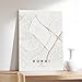 EJOXDS Japanese Ink Theme Dubai City Map Wall Art Poster Canvas Poster Bedroom Decor Room Decor Unframe 12x18inch