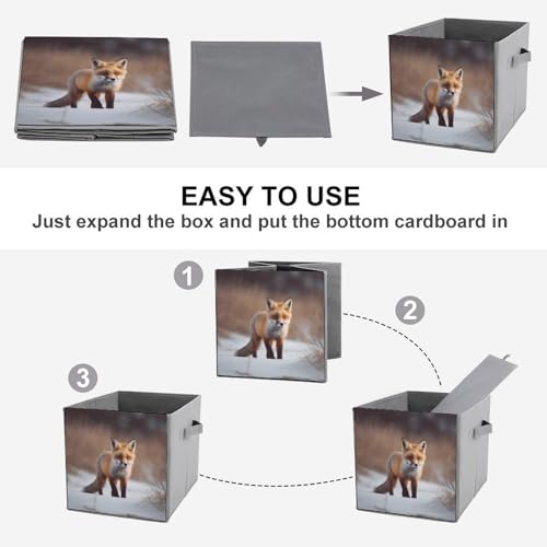 Boîtes de rangement renard pliable pour armoire gain de place - 5