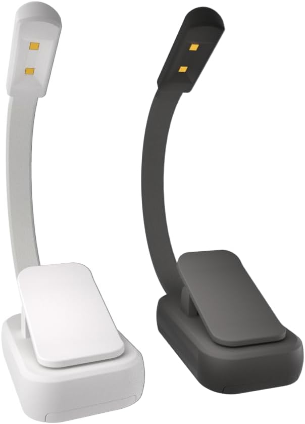 Book Lights for Reading at Night,Reading Lights,AAA Battery Clip-On Led Reading Light with 3 Colors & Stepless Dimming,Portable and Ultra-Lightweight with Long Runtime(Black)