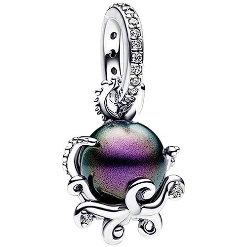 ZURWTCH Polychrome Octopus Dangle Charm Fit Women Bracelet Necklaces Fashion