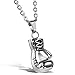 OIDEA Pendentif Collier Homme Femme Pendentif Fantaisie Gant de Boxe Pollissage Cool Rock Punk Biker Couleur Argent en Acier Inoxydable avec Sac Cadeau