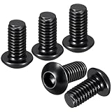 DTGN M6-1x12mm Button Head Socket Cap Screws - 100Pack - Good for Road Bicycle, Mountain Bike, Auto, Motorcycle - Carbon Steel Black Oxide - Hex Socket Drive Fasteners