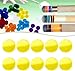 PEINIQULL 10Pcs Pool Cue Tip Pads Billiards Accessory Acrylic Lightweight Maintenance Replacement Ferrule Pads for Club Bar Outdoor, Blue (Yellow)