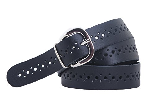 Preisvergleich Produktbild shenky Ledergürtel 3cm gelocht (BW 95cm, Schwarz)