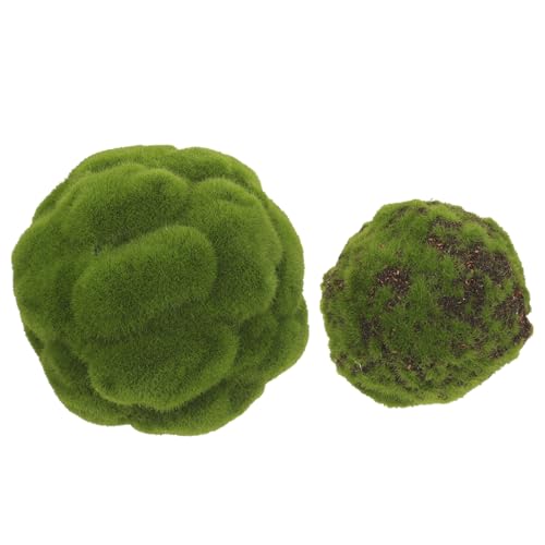 Cabilock 2pcs Faux Balls Decor Simulated Greenery Ornament for Home Garden and Party Decoration Spherical Shape No Watering Trimming Needed
