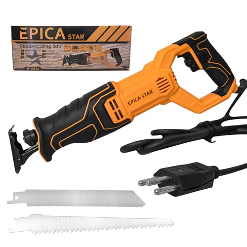 Serra Recíproca 750W, 220V, Capacidade de Corte Madeira 115mm e Metal 8mm, Serra de Poda para Árvores e Corte de Tubos PVC, Design Ergonômico Antiderrapante, Multifuncional para Jardinagem e Obras