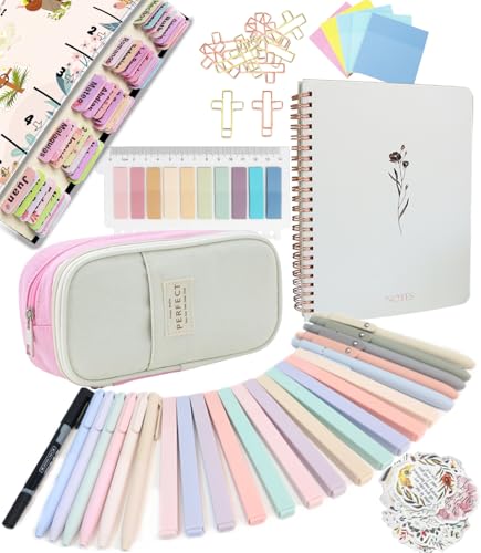 PartyGalore Spanish Bible Study Supplies Journaling Kit with Spanish Tabs, Group Essentials Annotation Accessories Set for Women Students Beginner Christian Gifts