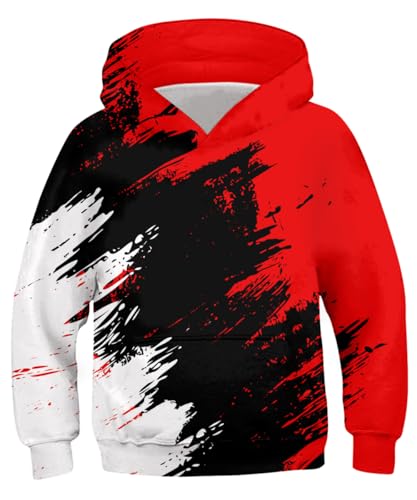 Image of Lovekider Boys Hoodies Sweatshirt Cool 3D Print Pullover with Big Pocket for Kids Fashion Warm Winter 6-16 Years
