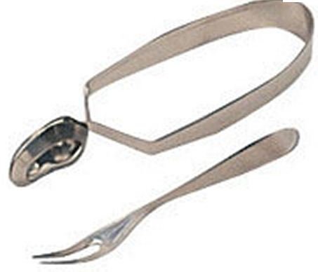 Snail Esgarot Tong & Fork Set