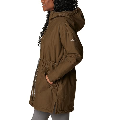 Columbia Women’s Olive Green Crystal Crest Quilted Jacket – Cozy Meets Chic in Medium Size - Image 3