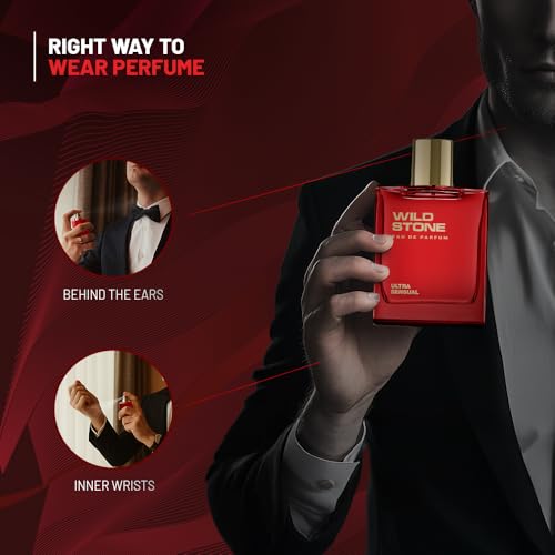Wild Stone Ultra Sensual EDP Perfume for Men| 3.38oz,100 ml | Intense Long-Lasting Scent | Woody & Warm Spicy Notes | Premium Everyday Perfume