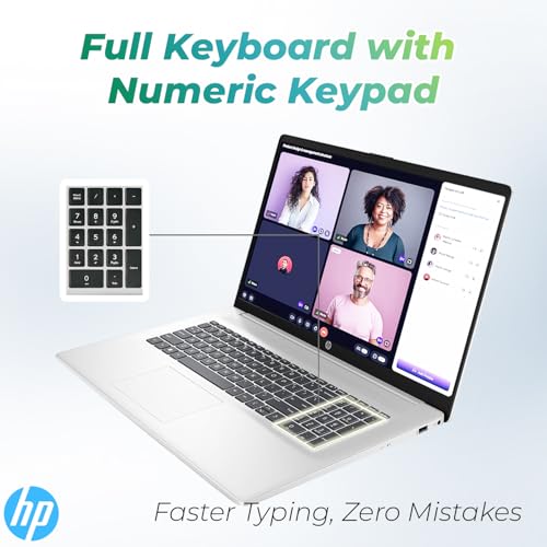 Image of HP 17.3 Inch Business Laptop Computer • 2026 Edition • AMD Ryzen 5 7430U • 16GB RAM • 512GB SSD • Full HD Display • Windows 11 • Wi-Fi 6 • Large Screen for Home • Office & Study