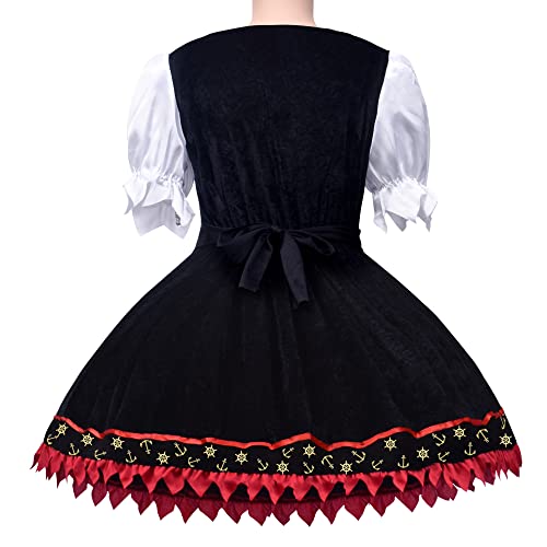 ZZIHA Girls Pirate Costume,Pirate Princess Dress Sea Buccaneer Costume 3-9 Years