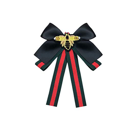 Preisvergleich Produktbild auvwxyz. Broschen Weiblicher Collegewind des kleinen Bienenfliegefliegen-Hemdes mit den britischen Streifen, die geführte Blumen, militärische grüne Bienenmodelle Schwimmen