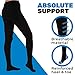 Made in USA - Plus Size Compression Pantyhose for Women 20-30mmHg - Graduated Support Tights for Varicose Veins Circulation during Pregnancy - Black, 2X-Large - A204BL5