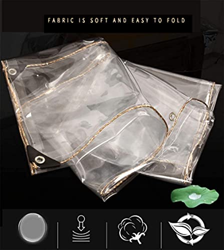 Lona resistente a la intemperie impermeable y transparente de PVC con ojales duraderos 4