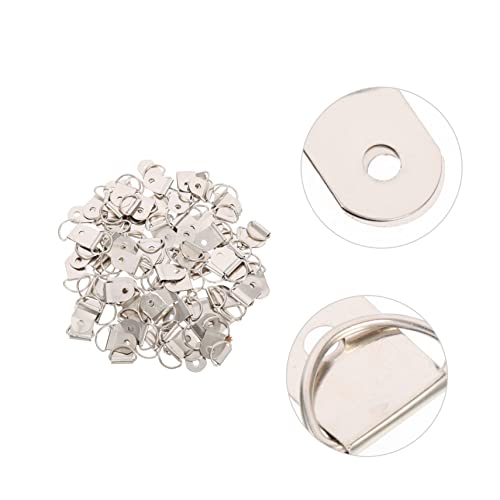 Image of 100pcs Semi-Circle Picture Frame Hangers Photo Hanging for Wall Art Easy to Install Frame Hardware for Gallery and Office Decor