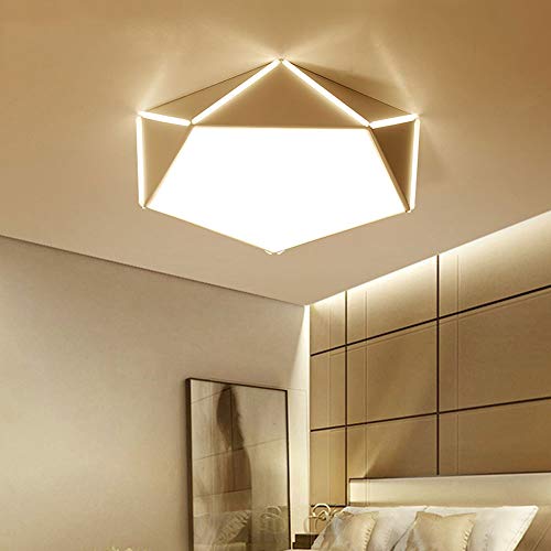 Lustre LED à monture nordique classique blanc en acrylique