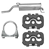 EDEX Pot d’échappement arrière pour Fiat Grande Punto 1 I Hayon 1.4 (2005-2015)