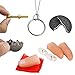 Neliky Magic Tricks Kit Including 6 Classic Tricks - Bite Coin, Color Change Silk, Disappearing Silk Fake Thumb,Magic Ring Chains,Magic Light Up Finger Thumb, Autorotation Rotating Nut