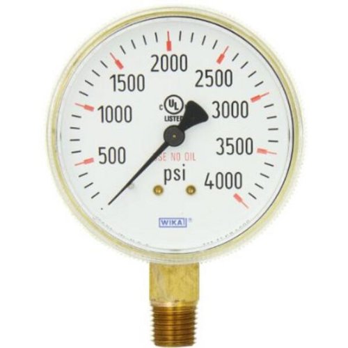 Weldcote Metals GAUGE212X4000 Pressure Gauge 2-1/2