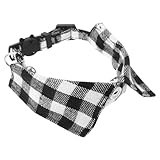 ANDRESLAD Verstellbares Karomuster Haustier Fliege Halsband Katzenhalsband Komfortabel...