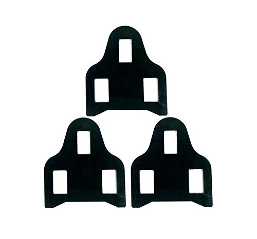 Good Vibration Leg Length Discrepancy Shimano SPD-SL Road Bike Pedal Cleat Spacer Shim (Black, 14mm [ 14pcs ] with Bolts + Wedge)