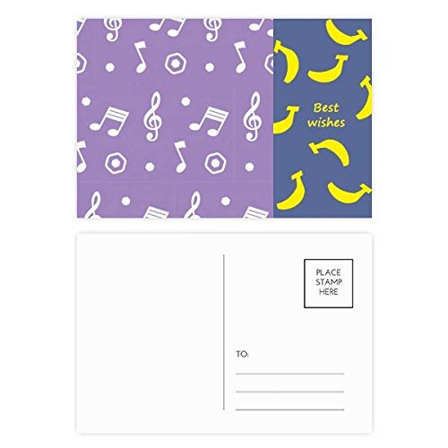 Cartes postales notes de musique violettes DIYthinker 5,7x3,8 pouces pour correspondance