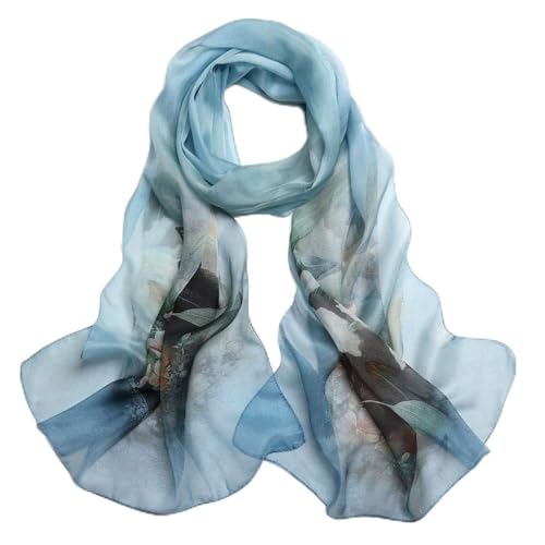 Foulard en soie pour femme grand châle WLLLO idéal pour sublimer vos tenues de mi-saison
