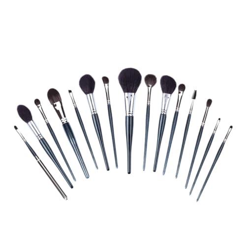 Set de brochas de pelo natural de lana para sombras de ojos con peine