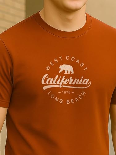 Image of Nobero Men's Regular Graphic Printed T-Shirt for Men | Soft Cotton | Classic Fit | Printed Casual Tshirt for Men