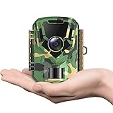 Wildlife Camera 20MP 1080p Mini Trail Game Cams with Night Vision Small Waterproof Hunting Trap Camera with 120° Wide Angle Lens 2 Inch LCD Screen for Observation or Home Security