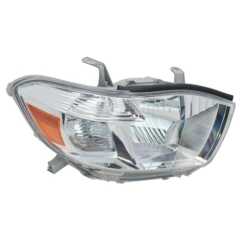 Image of TRQ Passenger Side Headlight Assembly Halogen Compatible with 2008-2010 Toyota Highlander TO250317