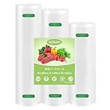 KEIUN 真空パック袋 真空パックロール 20*600cm 25*600cm 28*600cm 3本セット - 真空パック機専用ロール 替えロール 真空ビニール エンボス加工 真空包装袋 専用抗菌袋 脱気密封 鮮度長持ち 食品保存 低温調理 PA+PE安全素材 自由にカット 家庭用 業務用