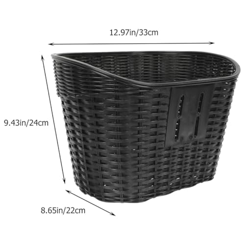 Panier à vélo robuste en tressé noir avec installation facile pré-percée - 2