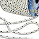Corderie Italiane 006091677 Nautisches Geflecht 5mm 50 Meter weiß mit Blauer Markierung