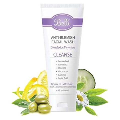 Belli Skincare Anti-Blemish Facial Wash Gel Cleanser | Anti Acne for Sensitive Skin, Pregnancy Safe, Natural Face Wash for All skin types | 6.5 Ounce Cover
