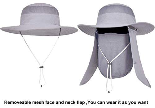 image for ZOORON Fishing Bucket Hat for Men,Waterproof Wide Brim Boonie Sun Hat 