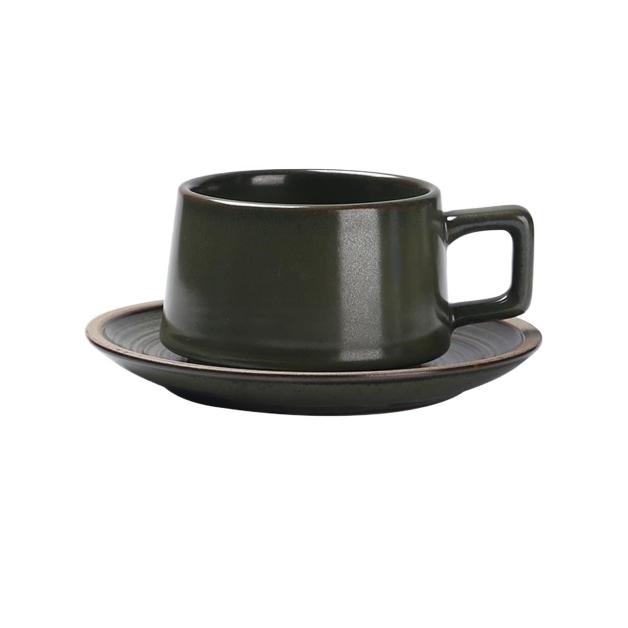 LIBANGRONG-888 Mugs Ceramic Coffee Milk Tea Oatmeal Cup Home Restaurant Mug with Saucer 220ml Milk Tea Cup