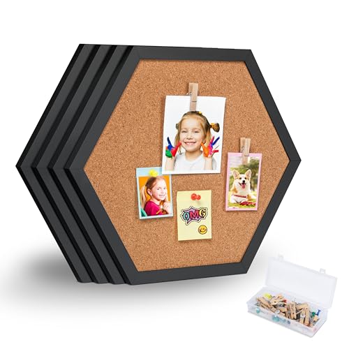 Facilife 4 Packs Cork Board,Corkboards for Wall,Small Cork Board Decorations,Cork