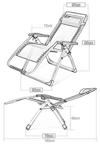 Chaise longue de terrasse inclinable extra large contre le mal de dos - 3