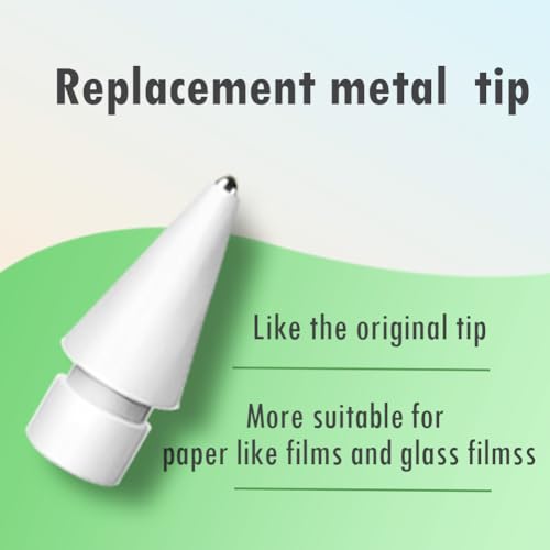 Image of SIXFU Metal Ballpoint Tips Compatible with Apple Pencil Tip, Durable Tips Compatible with Apple Pencil Pro /USB-C / 1st / 2nd Generation, Accessories Compatible with iPad Pencil(4 PCS)