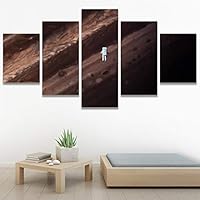 SIGNWIN 5 Panel Canvas Wall Art Modern Art Astronomy & Space Contemporary Cosmic Dramatic Mixed Media Multicolor for Home Decorations Ready to Hang - 60