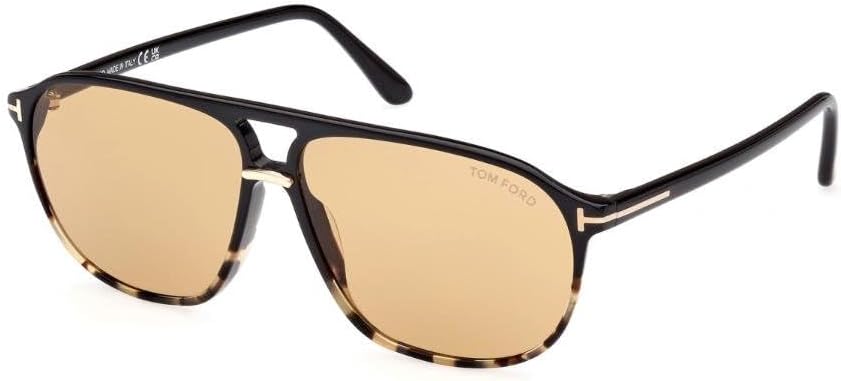 Tom Ford Bruce TF1026 05E Sunglasses Men's Shiny Tokyo Tortoise/Black/Brown 61mm