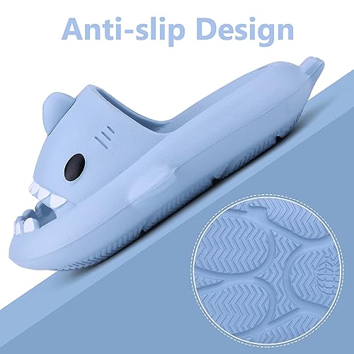 Kids Shark Cloud Slides | Toddler Boys Girls Shower Slippers | Boys Girls Cute Cartoon Fish Flip Flops | Beach Pool Home Sandals | Quick Dry Non-Slip4