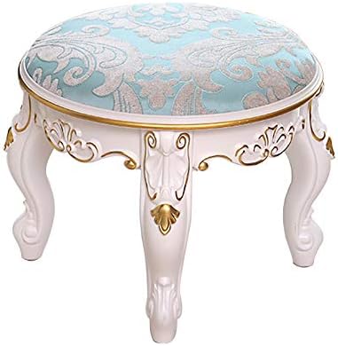 Waterproof Vanity Stool with Cushioned Fabric Seat, 175 Kg Load Capacity - Stylish Makeup Chair for Dressing Room, Bedroom, and Bathroom Use