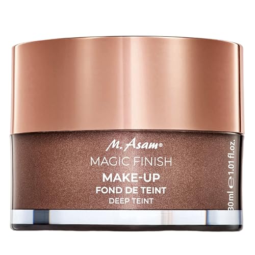 M. Asam Magic Finish Deep Teint Spf 30 Fond De Teint Mousse (30Ml), Une Base Maquillage 4-En-1 : Primer, Make Up, Poudre & Anti-Cernes, Naturel & Lége